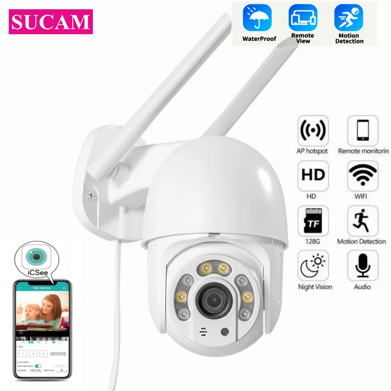 

Waterproof 4MP ICSee WIFI Camera Outdoor Home Security Video Surveillance Motion Detection Wireless Camera Two Ways AUDIO