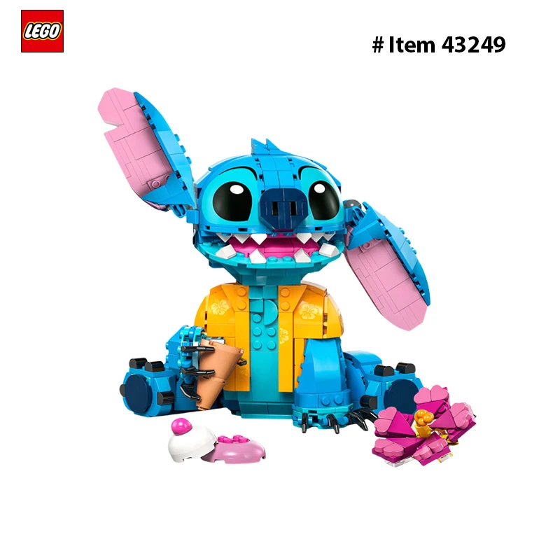LEGO 43249 Stitch 730 Pcs DIY Toys For Boys Girl Buildable Figure with Ice Cream Cone, Fun Disney Gift for Girls, Boys and Love