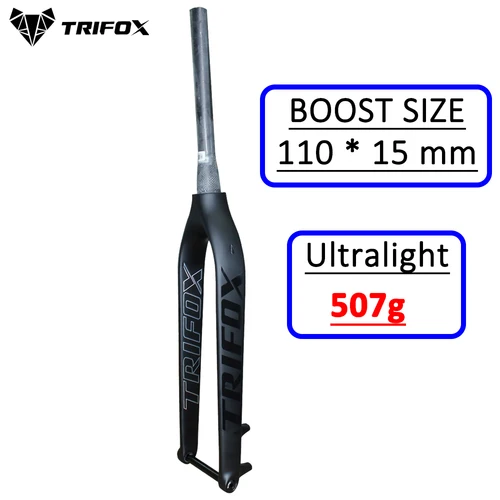 Imagen 1 del producto TRIFOX oficial Boost tamaño 110*15mm 29er bicicleta de montaña 29 freno de disco cónico 1-1/8 to1-1/2 eje pasante TMK200 horquilla MTB de carbono completo