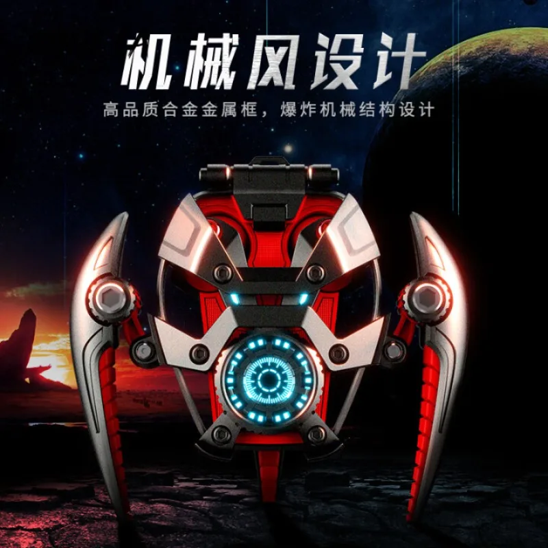 Gaming Bluetooth Headset Cyberpunk Mecha Wind Luminous In-Ear Wireless