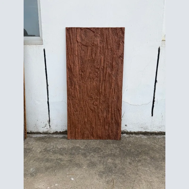 Authentic Weathered Wood Grain 3D Artificial Wood Surface Look PU Stone Foamed Composite Flooring for Decoration