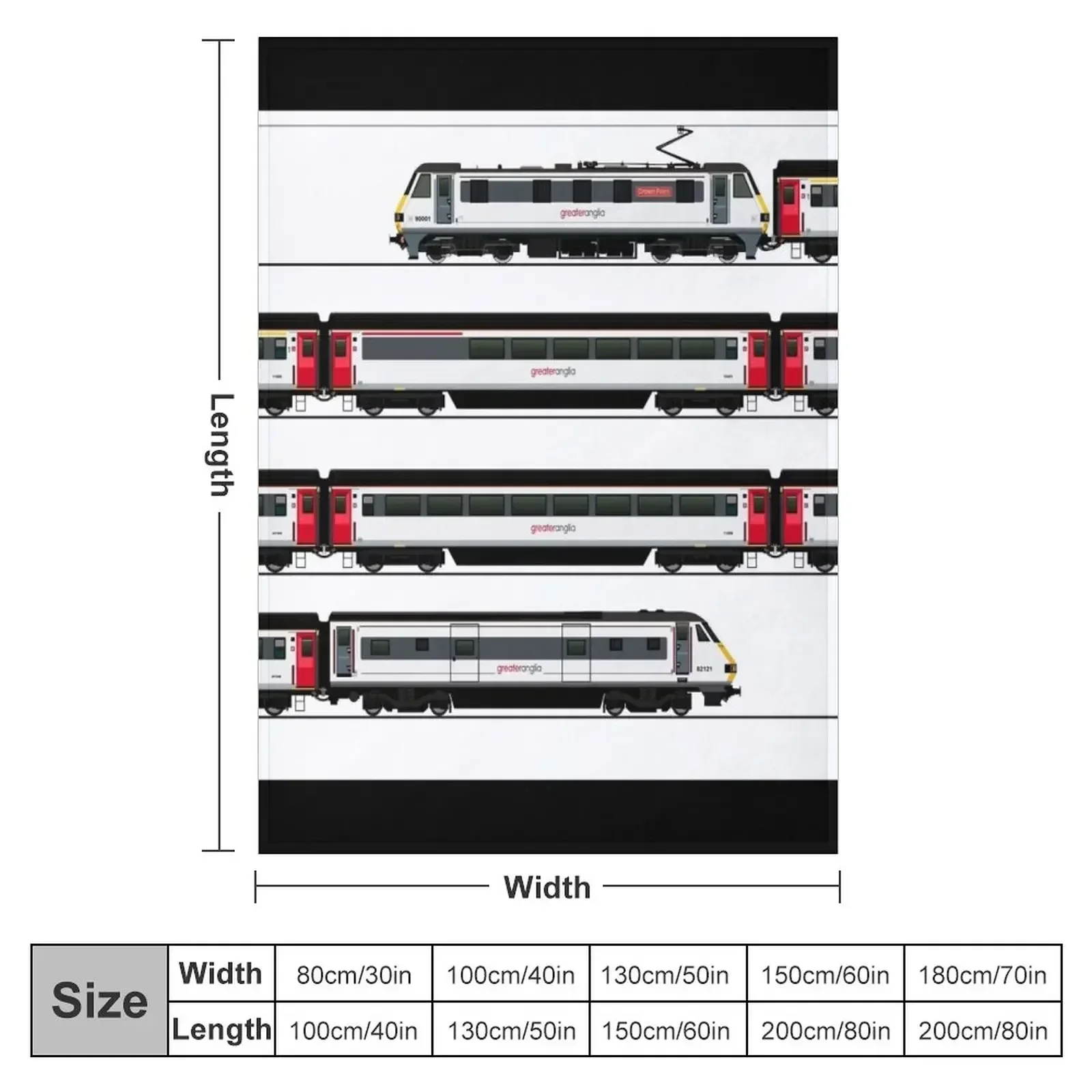 CLASS 90 GREATER ANGLIA LOCOMOTIVE Throw Blanket christmas decoration Decorative Beds Retros Blankets