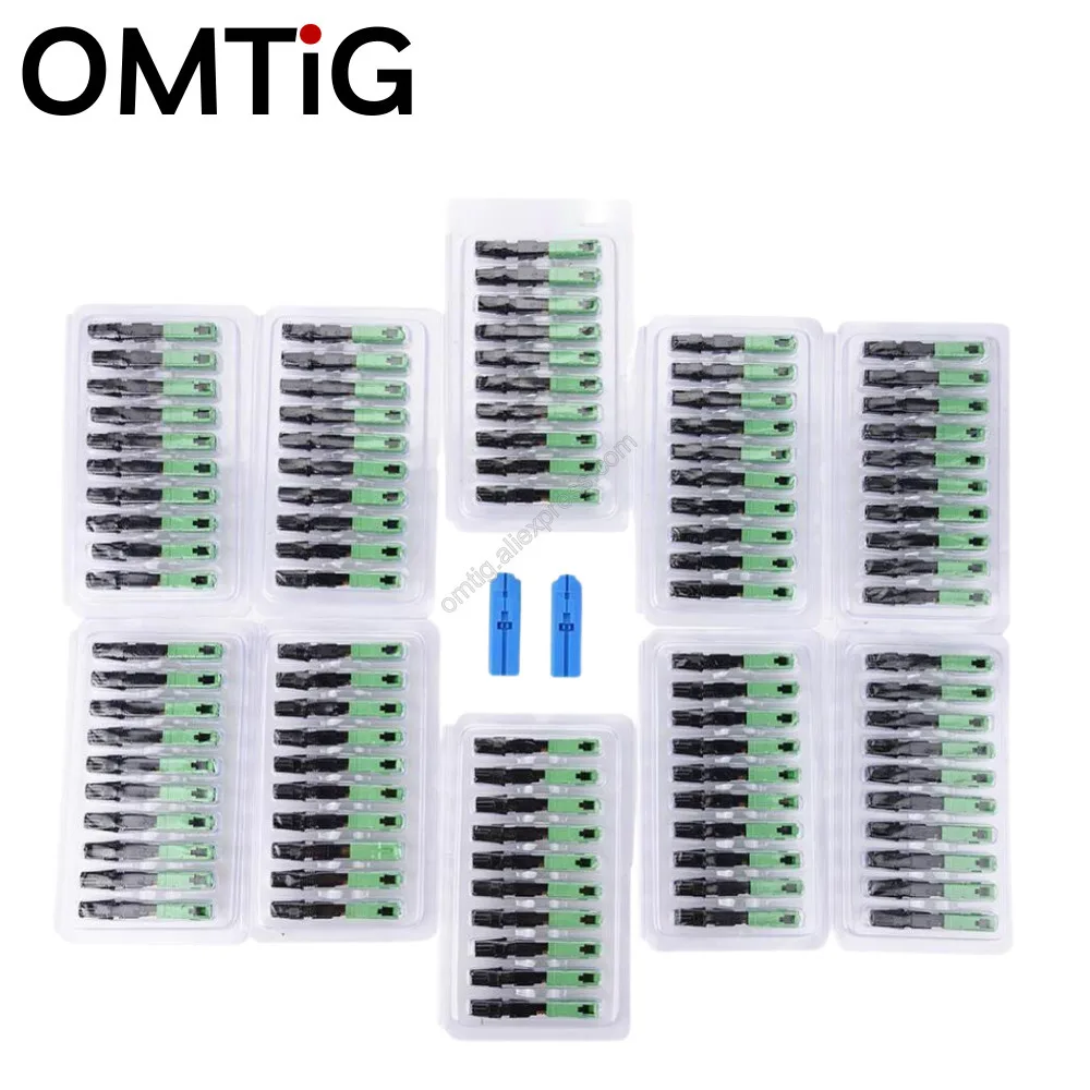 10-400pcs Fiber Fast Connector Field AssemblyPre-embedded SC APC Connector SC Single-Mode Fiber Optic Quick connector Big Sell