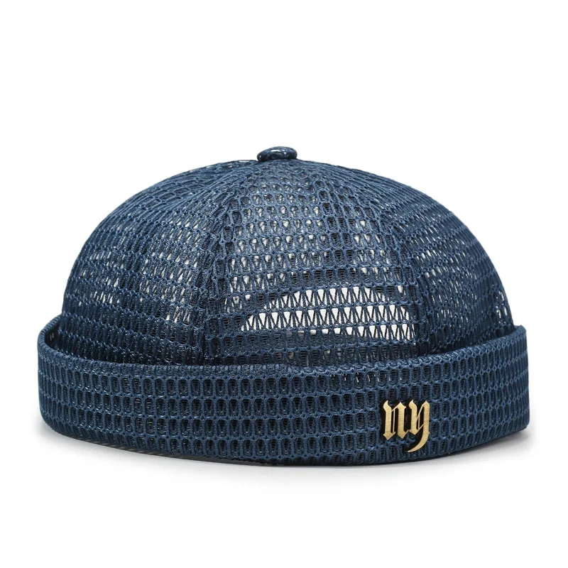 New Summer Perforated Fully Breathable Main Hat, Outdoor Fashionable Mesh Hat, Brimless Hat, Simple Casual Sunshade Hat