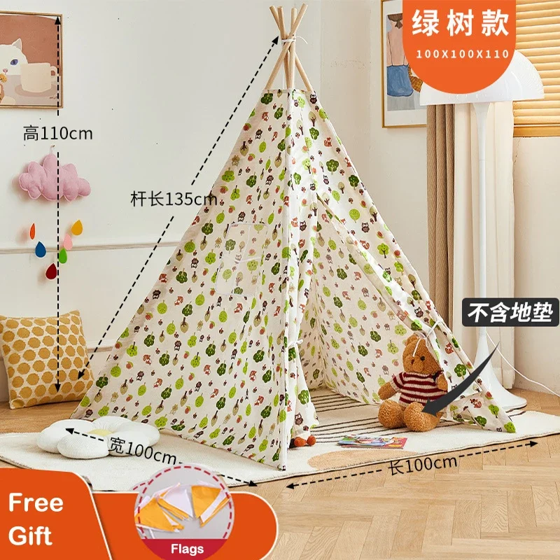 

Portable Large Children Toy Tent 1.35M Wigwam Folding Kids Tents Tipi Baby Play House Girl Pink Princess Castle Child Room Decor