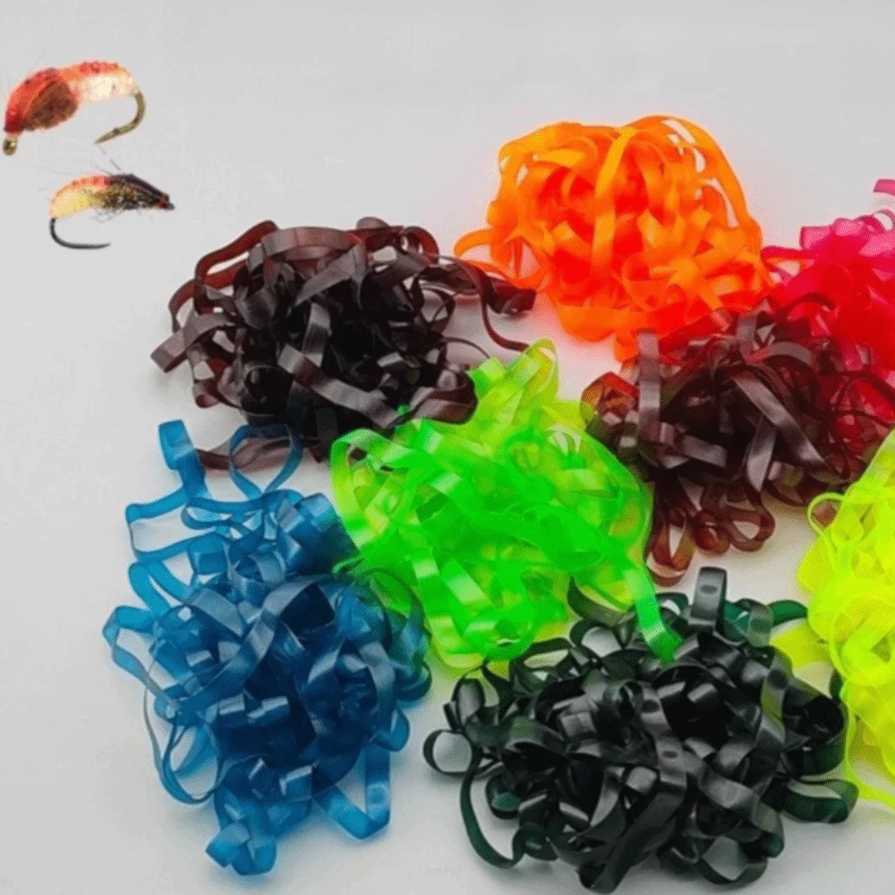 Multicolored Translucent Shrimp Nymph Backing Tape Stretch Material Thin Skin Scud Back Stretch Tape 3 Meter Length