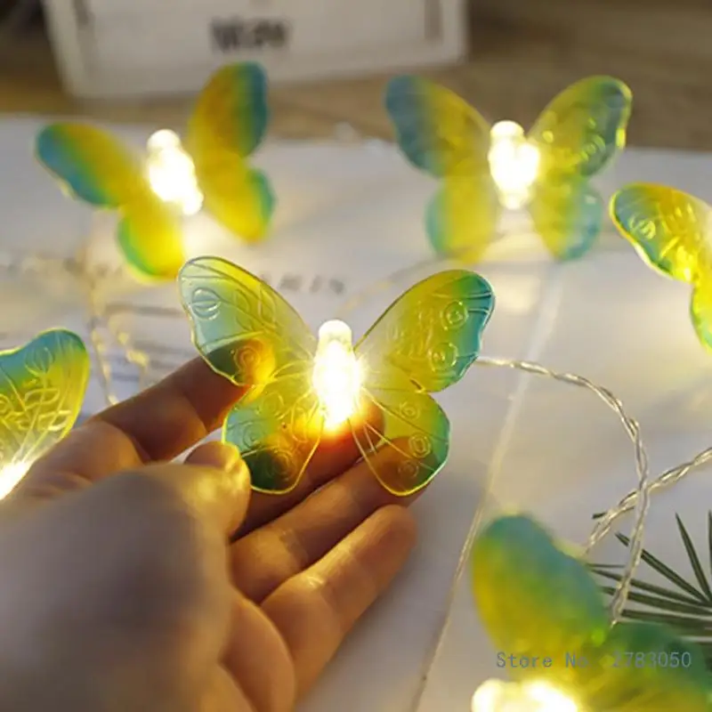 3.0m 20 LED Butterfly LED Lights String Battery Outdoor Fairy Night  Room  Curtain Brithday Wedding Party Decor