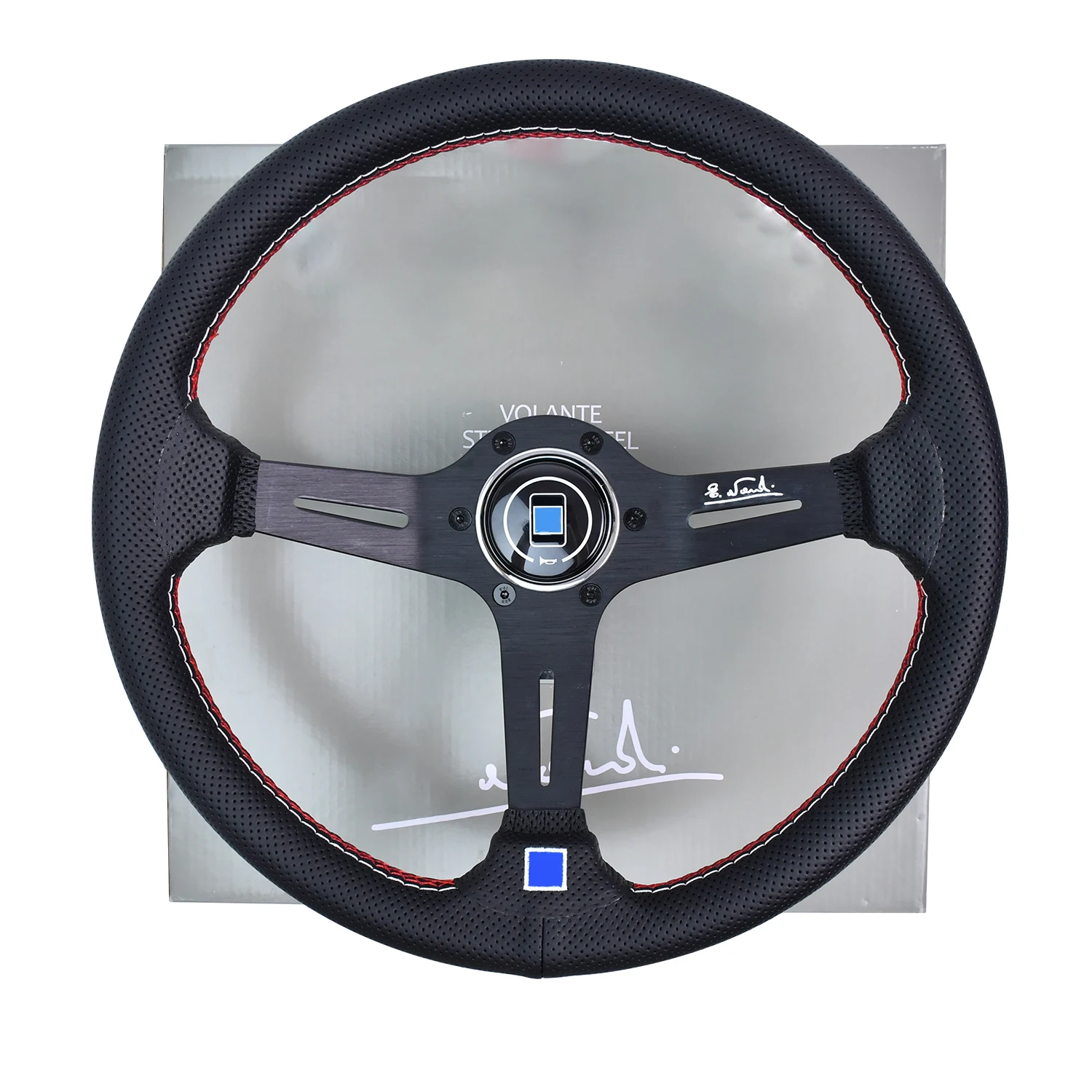 

Racing Steering Wheel Leather Aluminum Alloy Embroidery Car Modified Auto Parts Game Steering Wheel For Pc