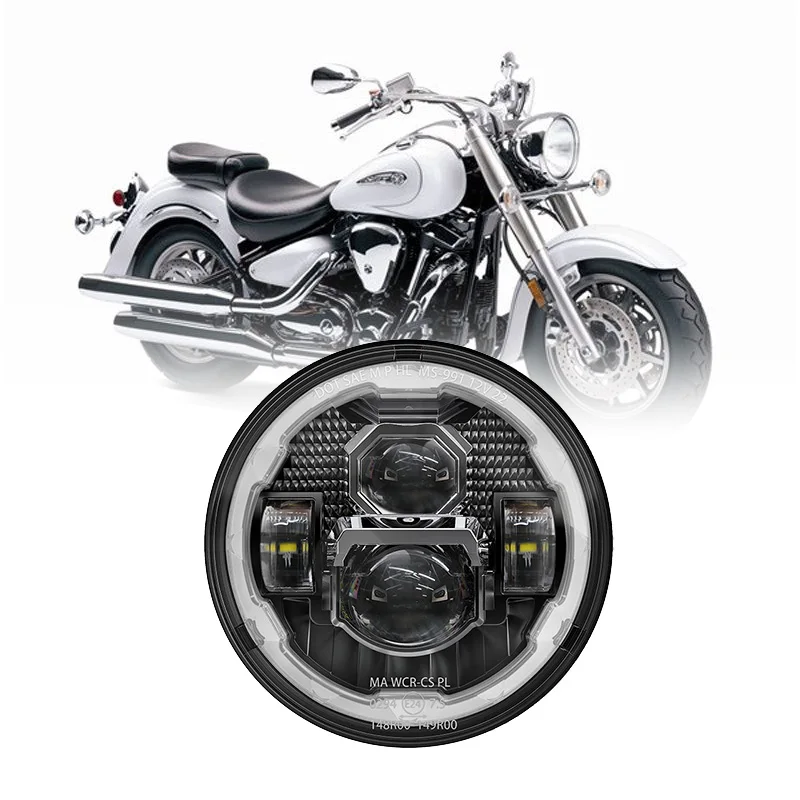 Led Headlight For Yamaha Motorcycles Road Star 1600 1700 Midnight / Silverado Motorcycle Accessories For Yamaha V Star 650 1100