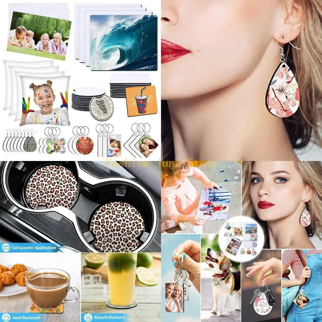 N5KA 50Pcs Sublimation Blanks Products,Sublimation Keychain Blanks for Heat Transfer