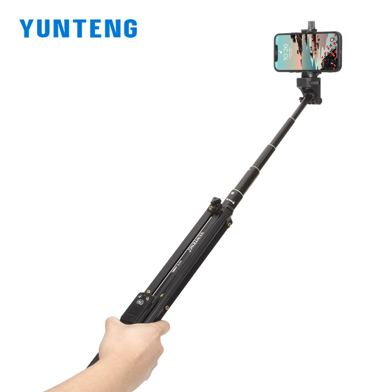 YUNTENG 1688L Mobile Phone Selfie Stick Tripod Heighten Hand-held Selfie Stick Bluetooth Remote Control Video Shooting Bracket