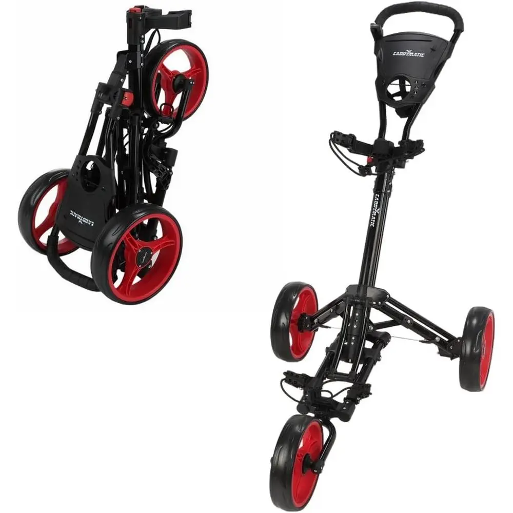 

Легкая складная тележка для гольфа в черно-красном цвете