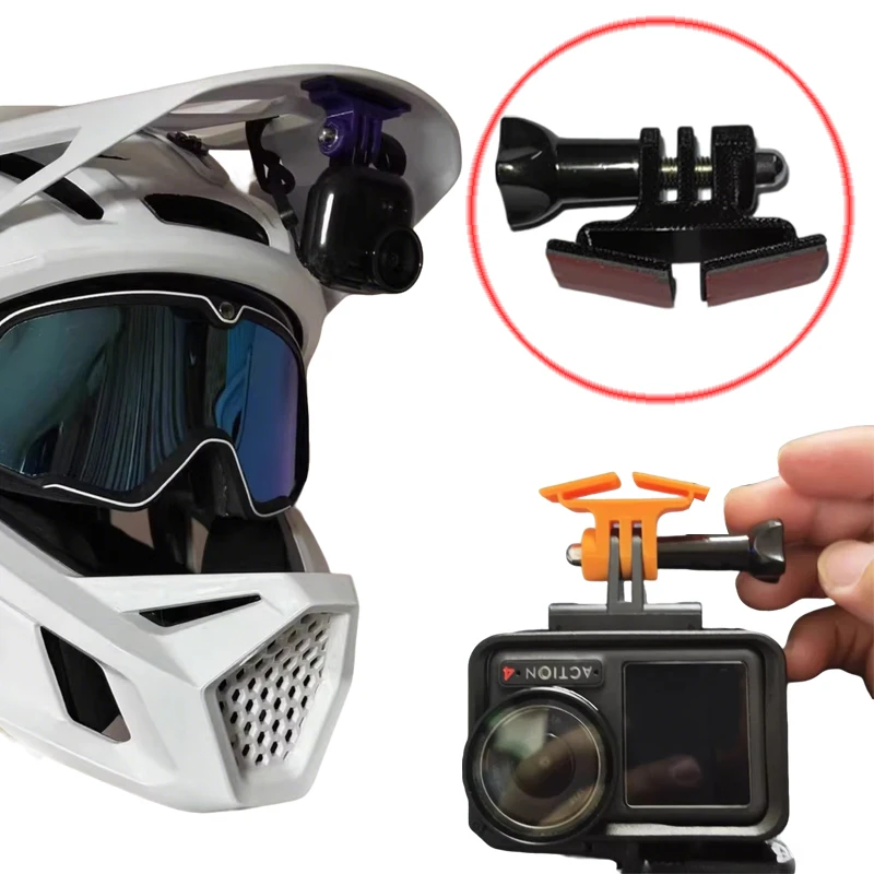 

MTB/Downhill/Off-Road Motorcycle Helmet Visor Mount for Action Camera Compatible with DJI/GoPro/Insta360 3D Printed PETG Holder
