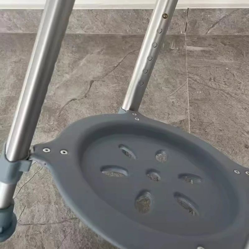 Adjustable Height 360° Swivel Shower Chair with Backrest Elderly And Handicapped Anti-Slip Safety Bathing Stool Commode Chair
