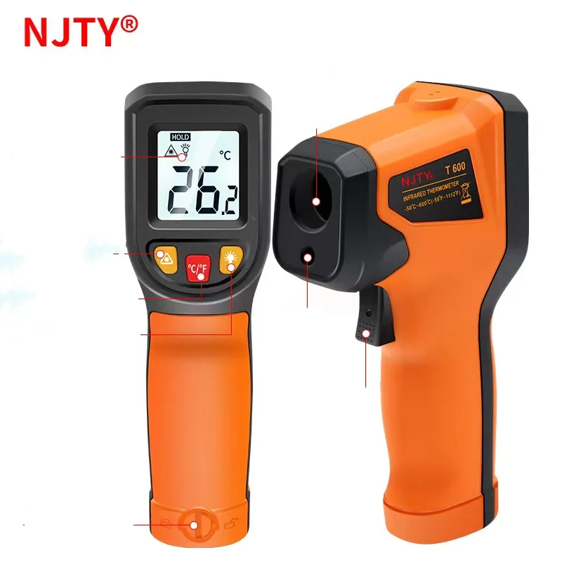 nfrared Thermometer Gun Handheld Heat Temperature Gun For Cooking Tester Pizza Oven Grill & Engine - Laser Surface Temp