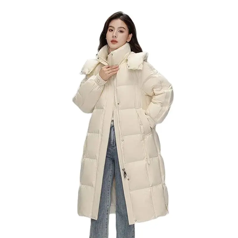 Down  Women's Winter Long And Over-the-knee 2023 New Korean Version Of Loose Fashion Duck Down Temperament Thick Coat Tide