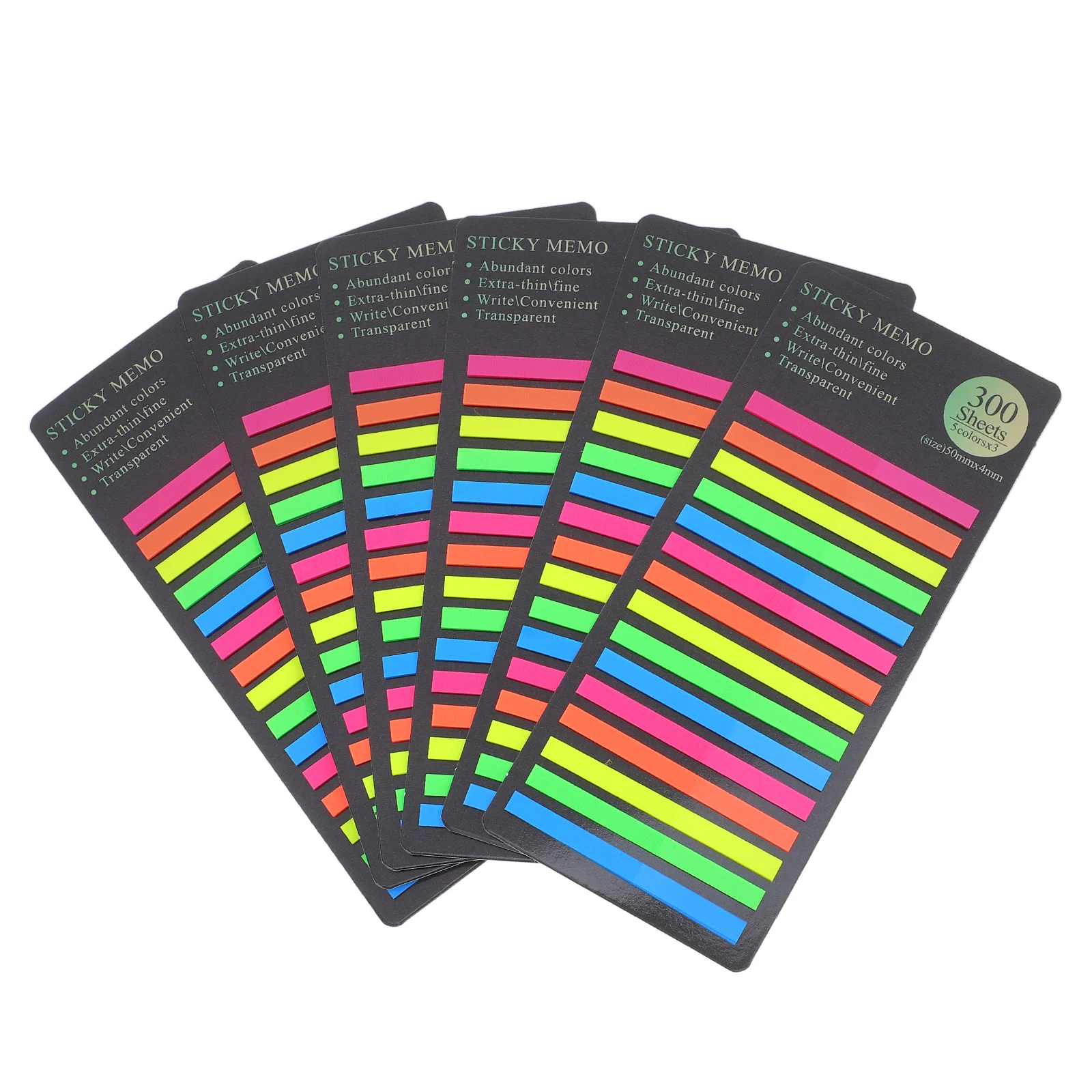 1800 Uds. Pestañas de índice de tira Material para mascotas fácil aplicación libro de anotaciones diarios cuadernos libros de texto pestañas de tira para diario
