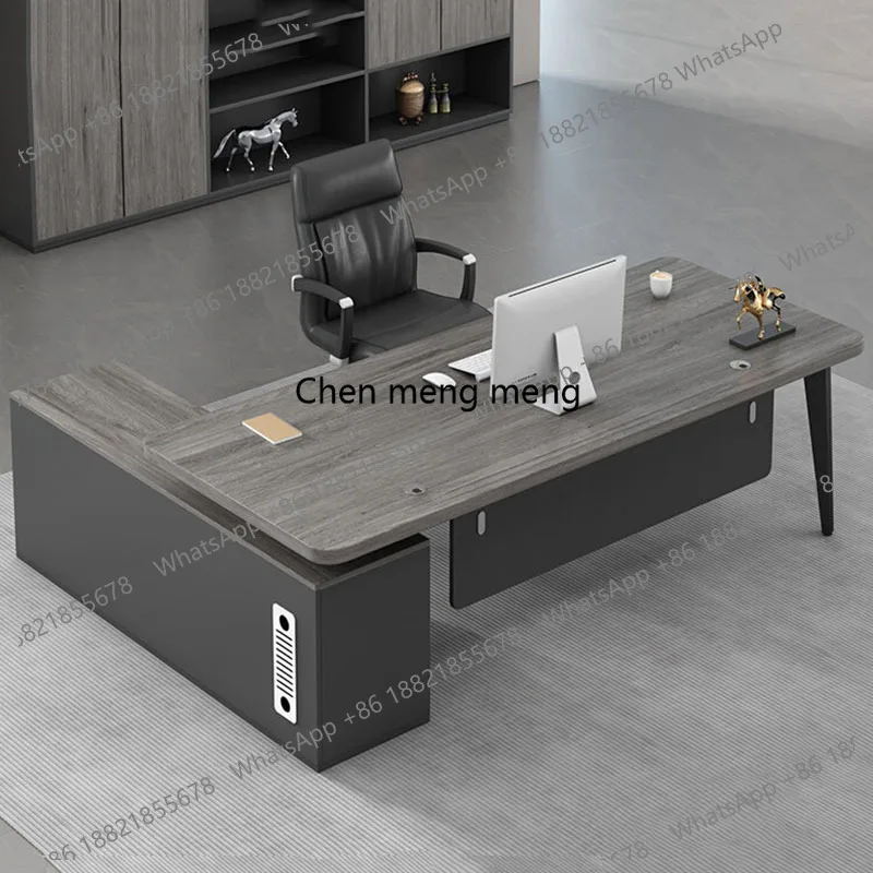 

Storage Executive Office Desk Minimalist Lshaped Design Modern Office Desk Decoration Space Saving Scrivania Trendy Furniture