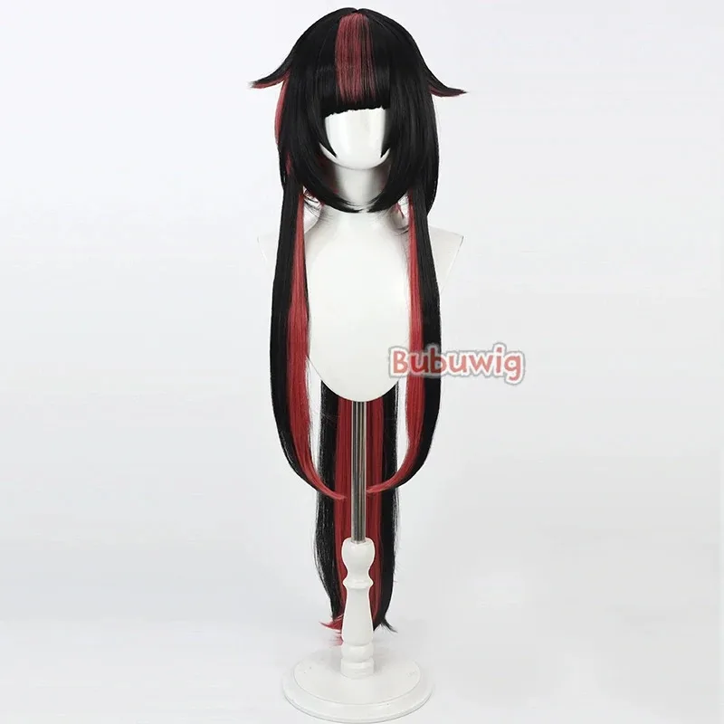CyBubuwig الشعر الاصطناعية ليليا فانروج تأثيري الباروكات الملتوية العجائب ليليا فانروج 100 سنتيمتر أسود مختلط أحمر شعر مستعار مقاومة للحرارة
