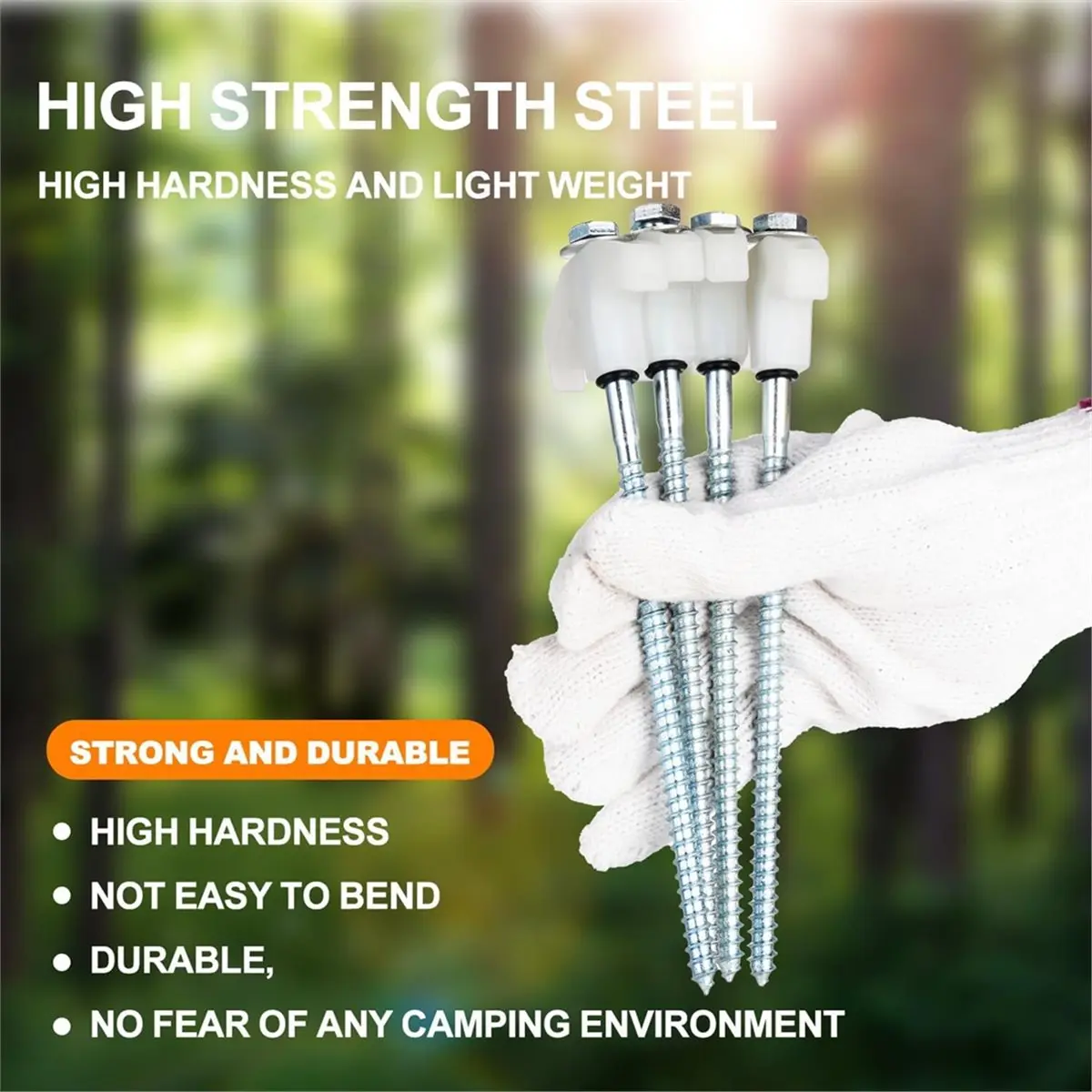 Best sales 2026 20 Pack in Tent Stakes Heavy Duty,8 '' Ground Anchors in,Metal Stakes with Hex Head Driver and Storage Box