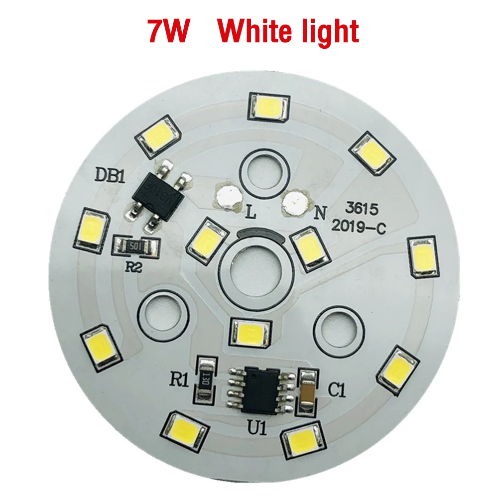 10pcs/lot LED Chip for Lamp Bulb 3W 5W 7W 9W SMD 2835 Round Light Beads AC 220V Bulb Chip Lighting Spotlight  Accessories