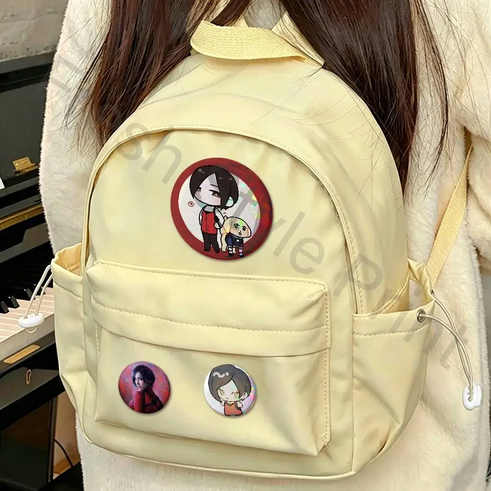 R-Resident E-Evil A-Ada Wong Pins 58mm Cute Cartoon Badge Handmade Brooches for Backpack Accessories