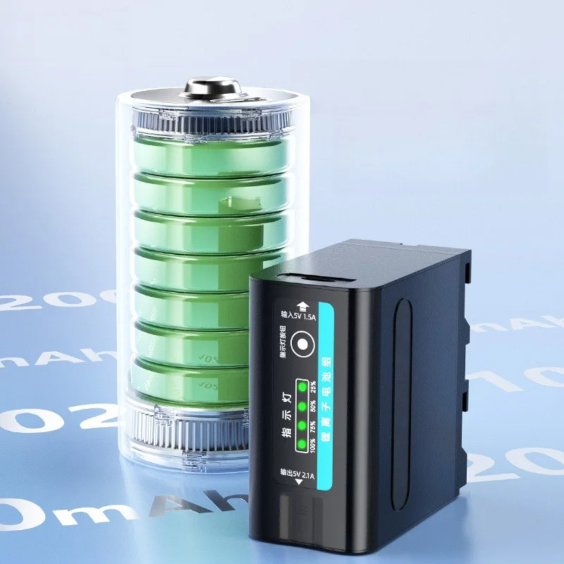 10200mAh F980U High Capacity Battery for Sony Cameras Camcorders Li-ion Rechargeable with Overcharge Protection Extended