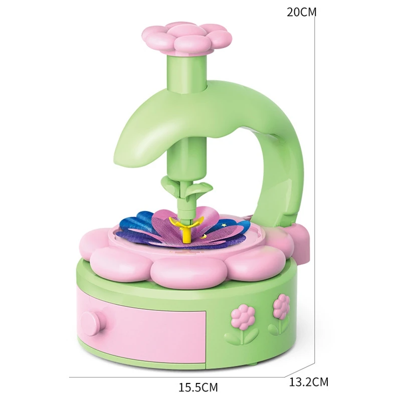 آلة النقش الإبداعية DIY باقات الزهور ألعاب حرفية تعليمية تجميع الزهور المصنوعة يدويا للأطفال لعبة الفتيات هدية عيد ميلاد #5