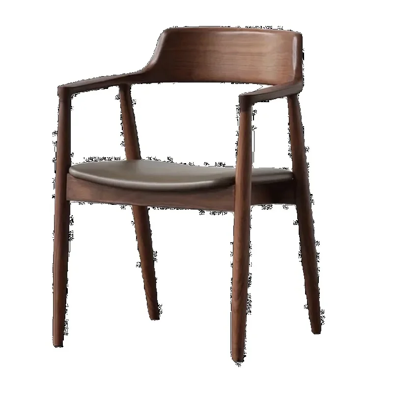 

Nordic solid wood dining chair household presidential chair