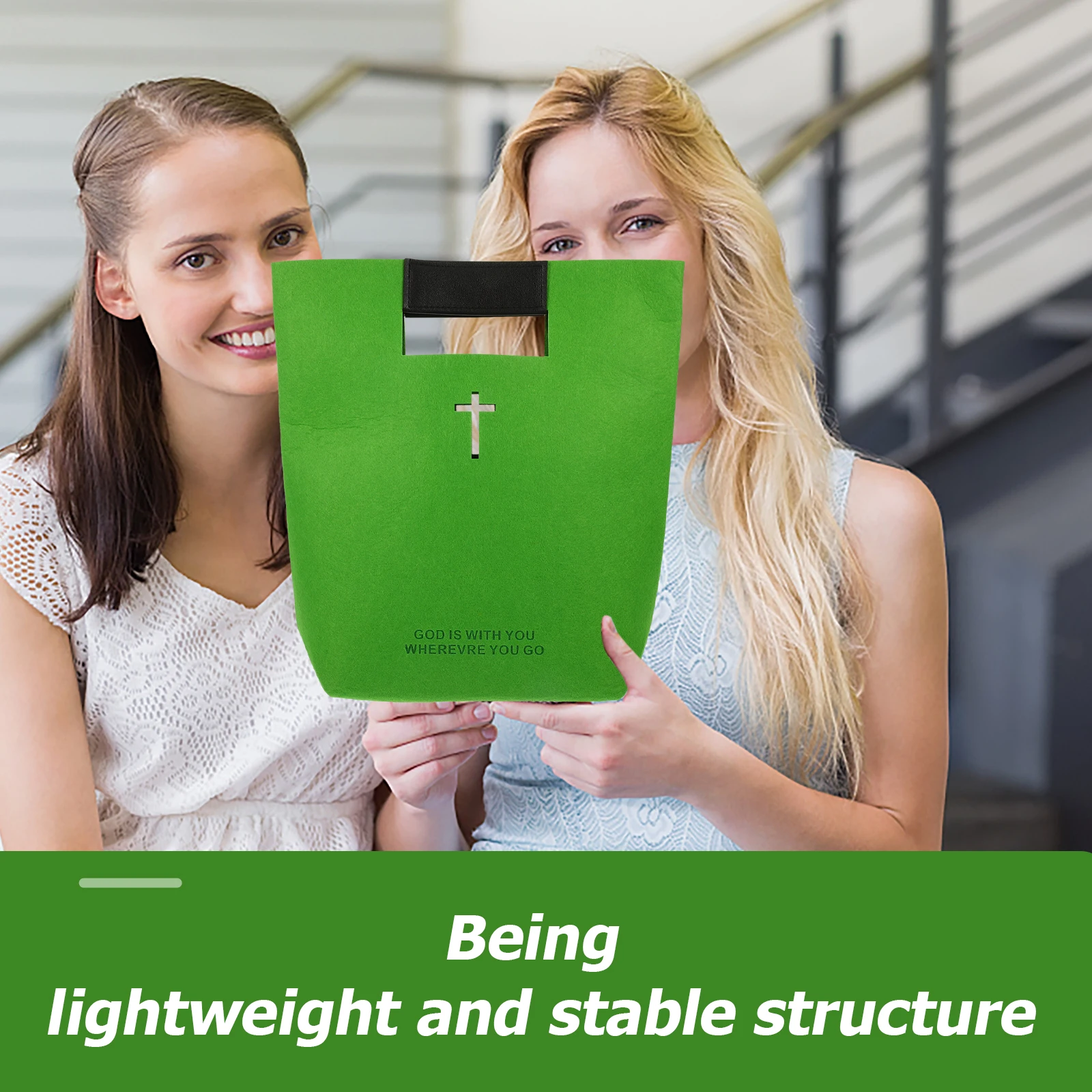 Bible Storage Bag Tote Bags Cross Design Cover Felt Accessories Study Case Handbag Christian Gift