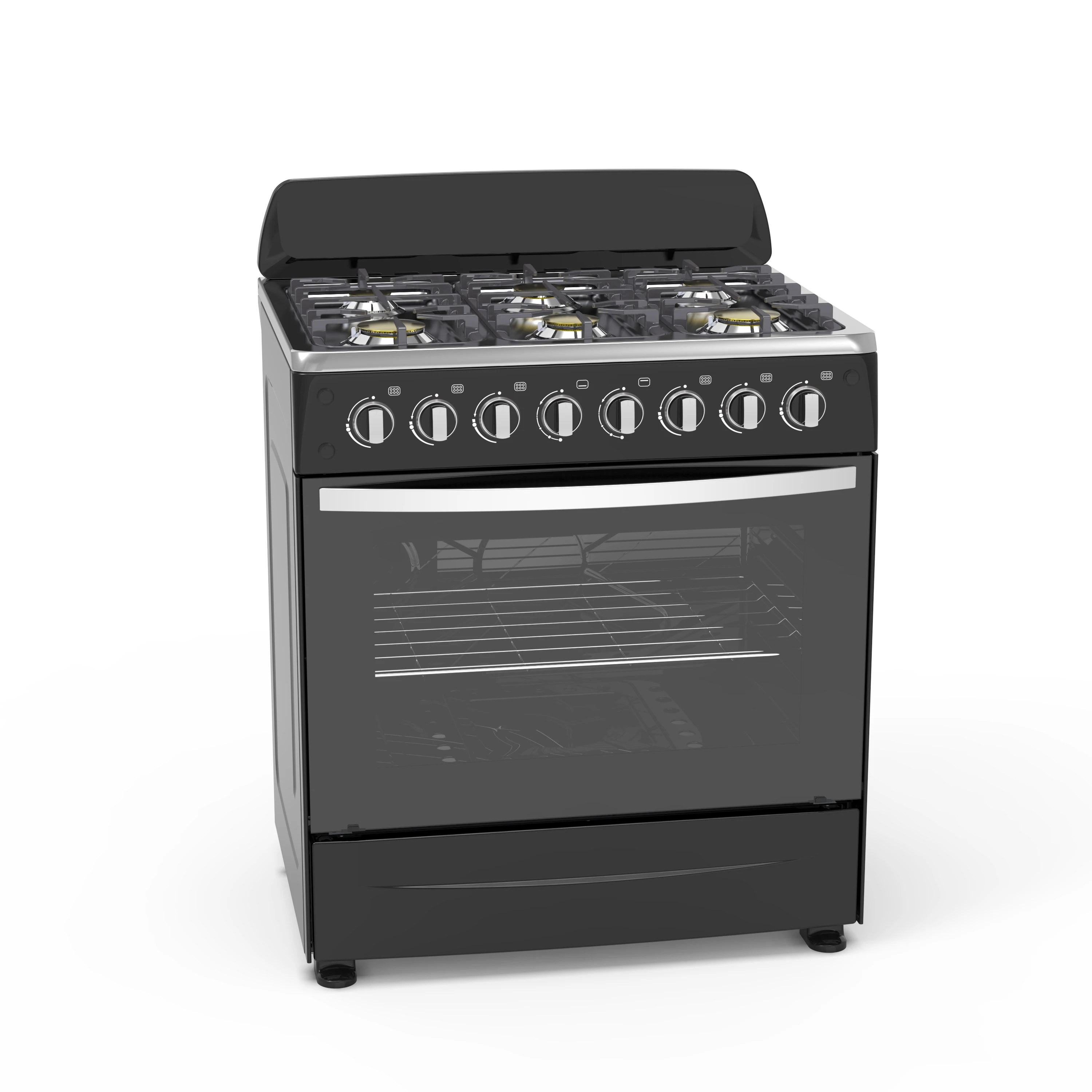 Six Burner Gas Range Oven 1