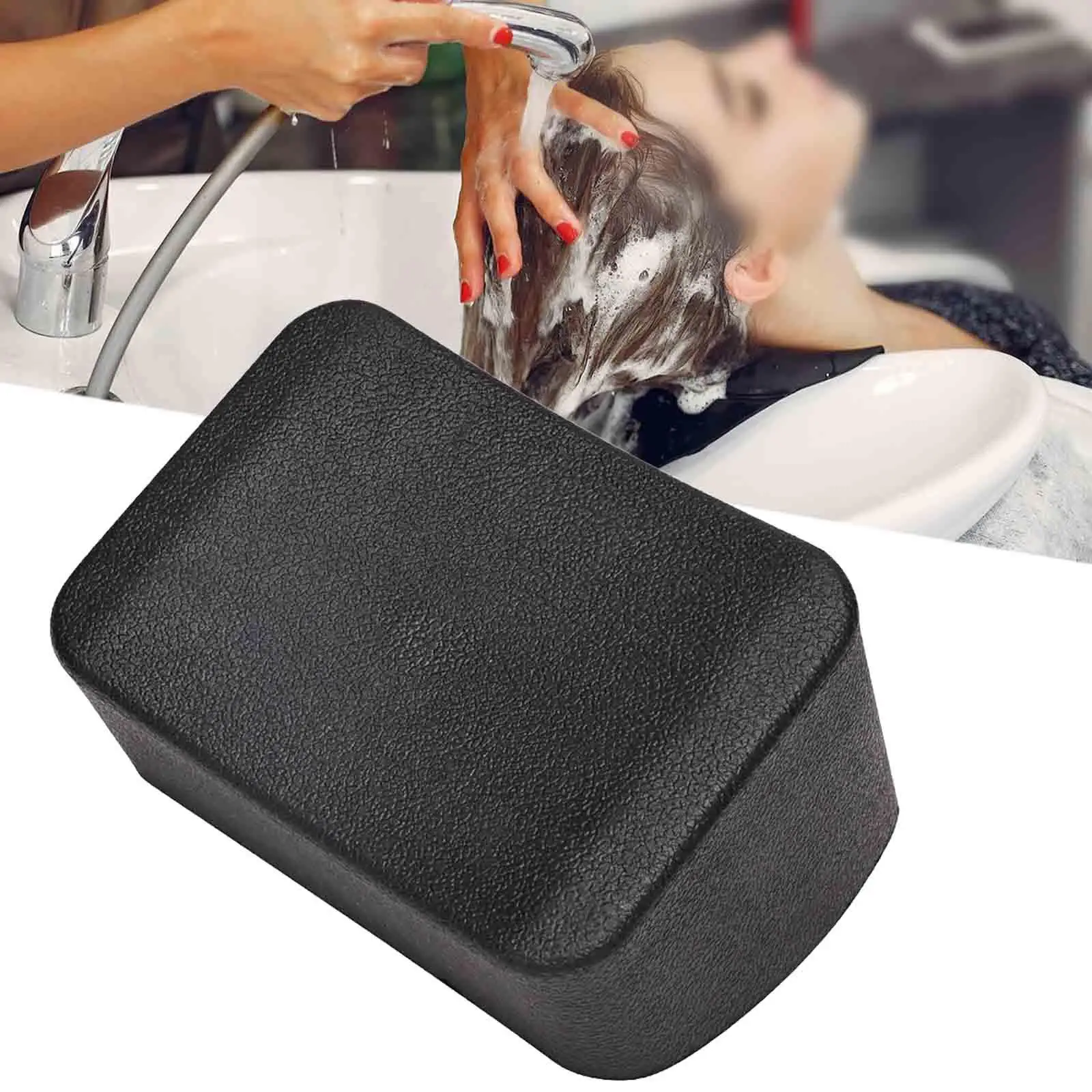 Cojín de descanso para el cuello, cuenco de champú, goma suave, portátil, soporte cómodo para la cabeza, suministros de peluquería para salón de belleza