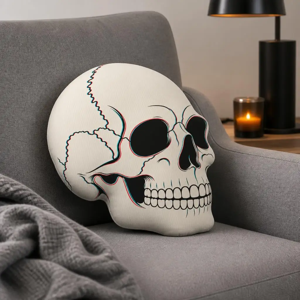 halloween skull Shaped Pillow Cushion Irregular Stuffed Throw Pillow for Sofa Home Decoration Gift