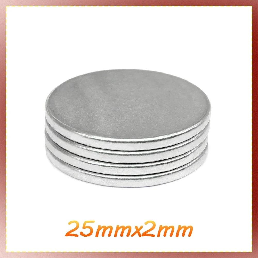 2/5/10/20//30/50PCS 25x2 mm Round Strong Powerful Magnetic Magnet Disc Neodymium Magnet 25x2mm Permanent Magnets