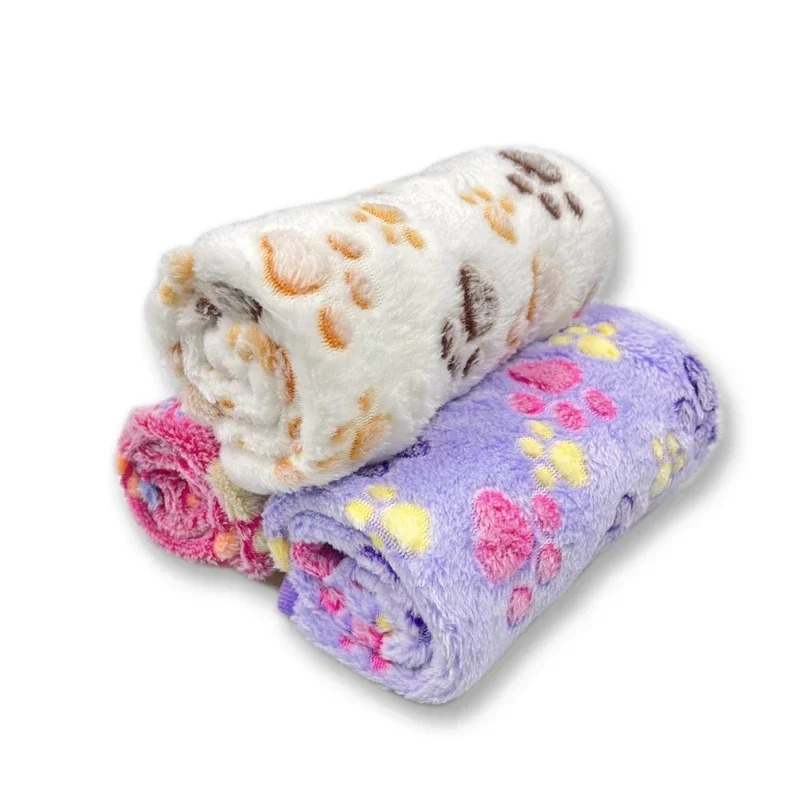 Pet Blanket Soft and Fluffy Cute Cartoon Pattern Pet Mat Warm Comfortable Blanket for Cat and Dogs High Quality Pet Supplies