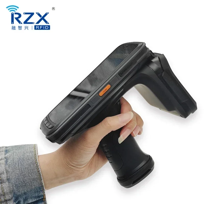 Tragbarer C72 RFID-Scanner Handheld-RFID-Leser Android Wireless Long Range UHF Handheld RFID-Leser für Inventar