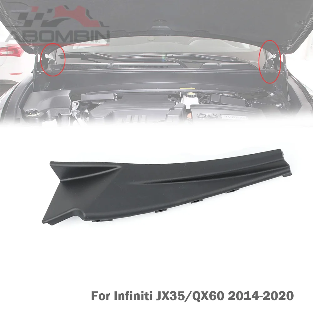 Car Cowl Side Windshield Wiper Side Trim Cover Front Windshield Wrap Corner Trim For Infiniti JX35/QX60 2014-2020