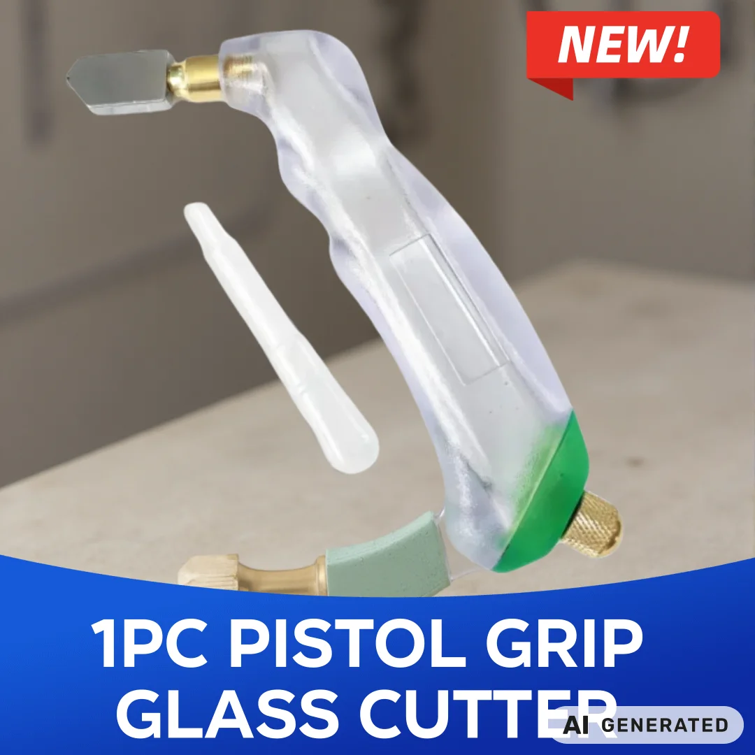 1PC Pistol Grip Glass Cutter Ergonomic Non Slip Handle High Strength Diamond Tool For 6‑12mm Glass Tile Mirror Window Cutting