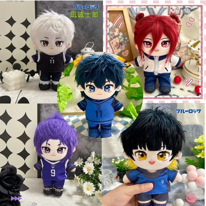 

Плюшевая кукла 20 см из аниме Blue Lock с возможностью смены костюма, подарки: Рейо Микаге, Хиома, Чигири, Сейширо Наги, Мегуру Бачира, Исаги