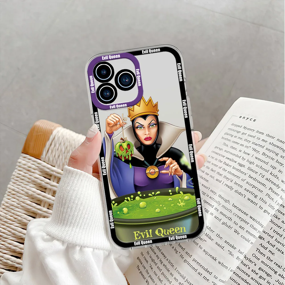 MINISO E-Evil Queen For Samsung Galaxy S24 S23 S22 S21 S20FE Plus Ultra Transparent Shell