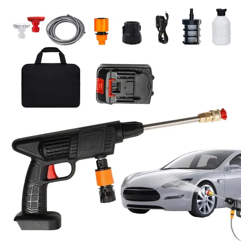 

100W High Pressure Water Sprayer 12V Multifunction Nozzle Car Washer High Pressure Water Guns Portable Car gardenWashing Machine