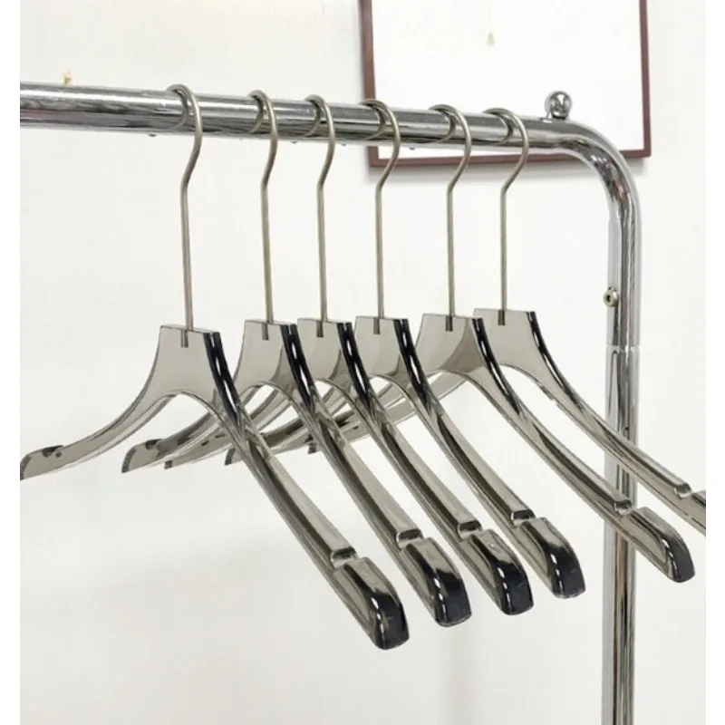 

10Pcs Gray Acrylic Clothes Hanger for Clothing Store Clear Crystal Women's Clothes Hanger Non-slip Traceless Trouser Rack