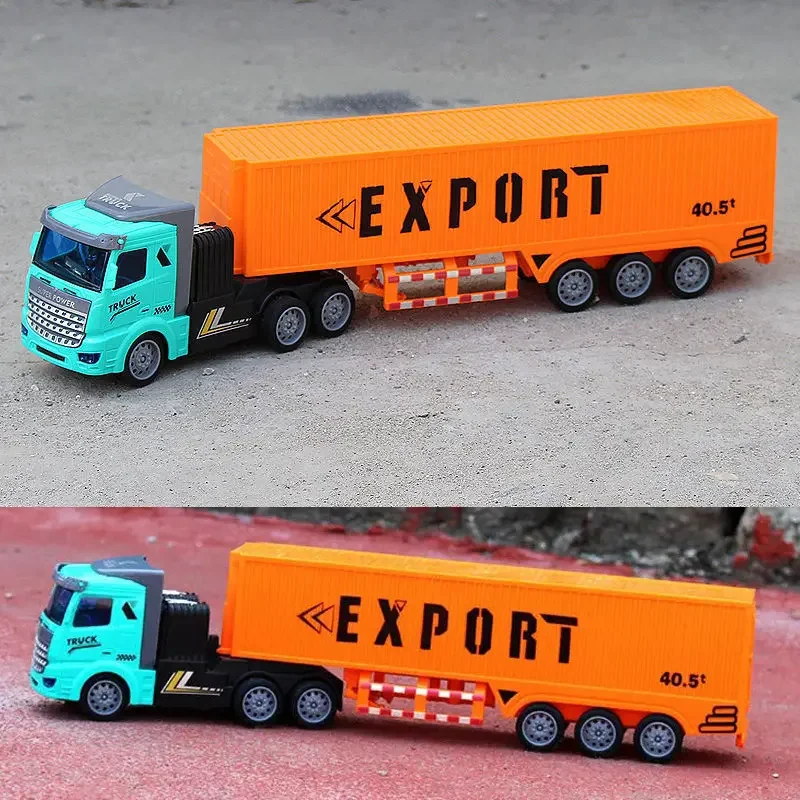 1/48 Remote Control Construction Truck Heavy Transport Truck Big Van Dump Dumper Transporter Container Car Toys for Boys