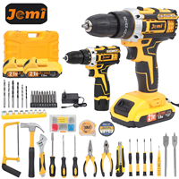 Jemi Tool 12V/21V cordless Electric Drill, with 2 speed settings and 3 modes adjustable, suitable for drilling and screwing