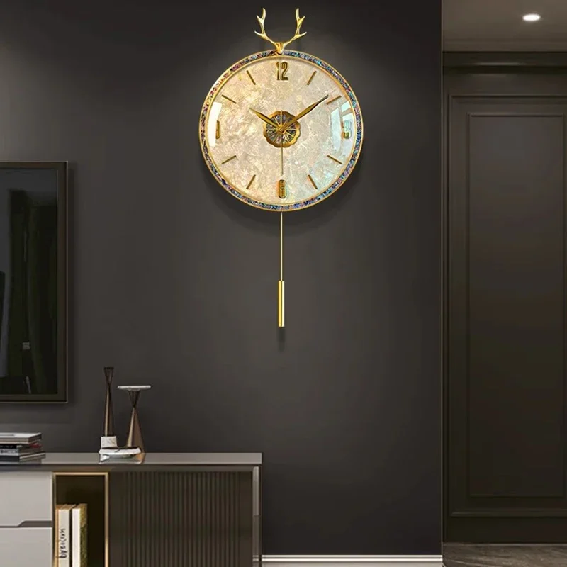 

Kitchen Modern Wall Watch Big Korean Metal Luxury Interior Aesthetic Clock Wall Fashion Korean Reloj De Pared Home Decoration