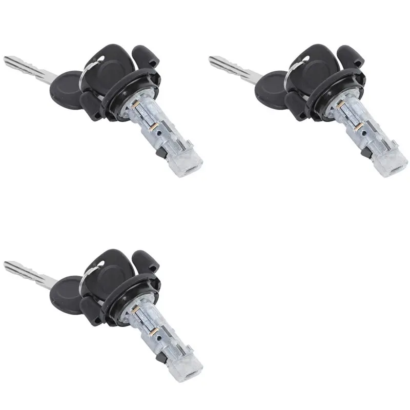 3X Ignition Lock Cylinder & Keys Replace 12472980 15815961 LS1012C US287L For Astro Express Silverado Tahoe