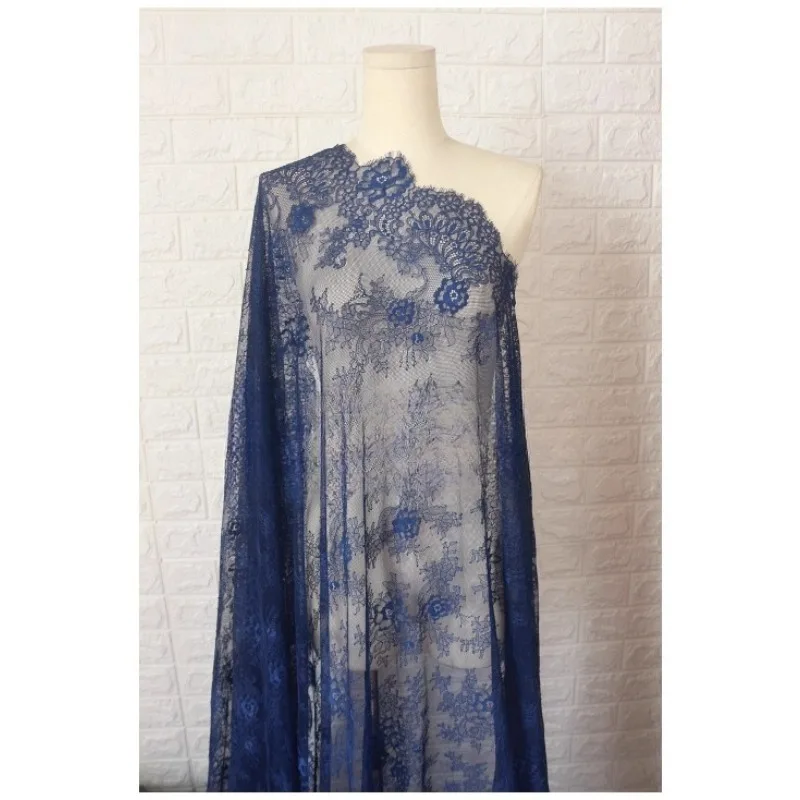 새로운 고품질 속눈썹 레이스 자수 원단 DIY 홈 섬유 커튼 장식 고급 웨딩 드레스 의류 액세서리