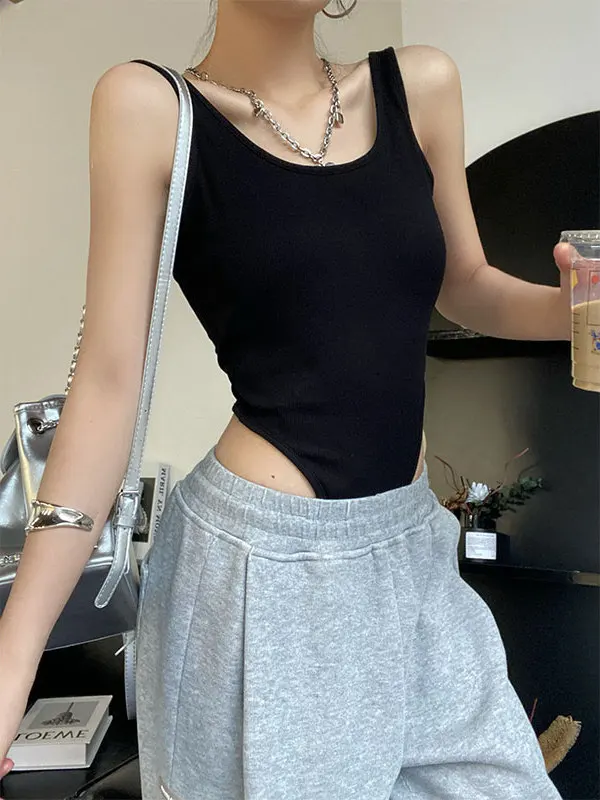 Bla U-Ne-Piece Mujer Verano Sexy Csole Diseño Slim Fit Ele Top Ropa interior Viajes Pantalones de tubo recto ort