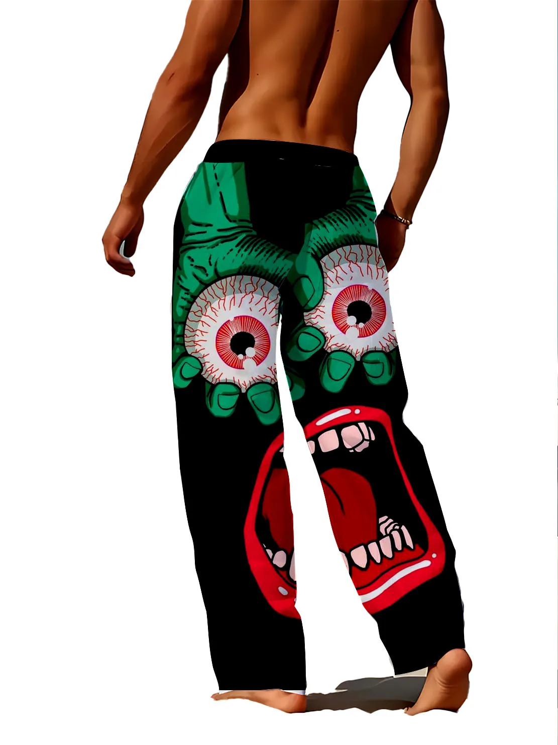 

Fashionable 3D digital printed men's pants, high-quality breathable loose pants, bizarre patterns, fast drying and non fading