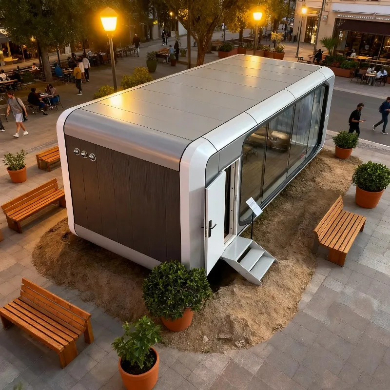 Capsule Apple Cabin Modern Prefab Tiny Home Customized Aluminum Alloy Frame Lightweight Portable Structure for Scenic Spot